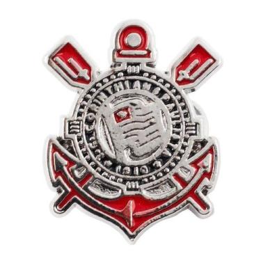Imagem de Broche Boton Metal Escudo Time 2.2x2.2cm Corinthians - Mileno