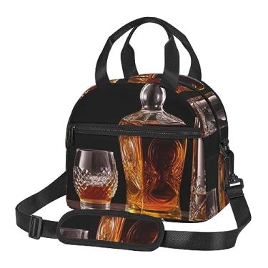 Imagem de Whisky Beer Pictures Lancheira para mulheres, lancheira isolada, reutilizável, lancheira para homens, à prova de vazamento, recipiente de almoço leve para preparação de refeições para piquenique e