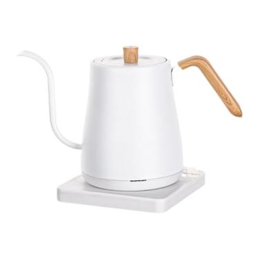 Imagem de KiBcsLic Chaleira elétrica tipo pescoço de ganso, aquecimento rápido, caldeira de água quente para escritório doméstico, chaleira para bebidas quentes, sopas, Branco