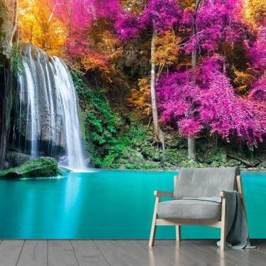 Imagem de Papel de Parede Paisagem Cachoeira Natureza Sala Adesivo - 022pcm - Al