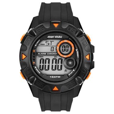 Imagem de Relógio MORMAII masculino digital laranja preto MO9390/8L
