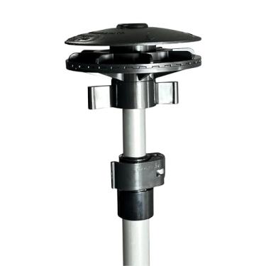 Imagem de Vico Marine Sistema de ventilação da tampa do barco com ventilação do barco 2 - mastro de suporte de alumínio se estende de 53 polegadas a 55 polegadas - Ponta de muleta - 2 fechaduras patenteadas