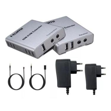 Imagem de Extensor Kvm Hdmi Full Hd Por Rede Ip 60 Metros 1080P 4K 2K