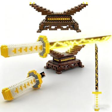 Imagem de Kill Demon Sword Building Kit, 19in Cosplay Anime Sword Building Blocks with Sword Stand, Slayer Katana Sword Model Decor Building Brick Gift for Kid, Adult