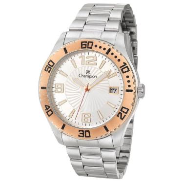 Imagem de Relógio Champion Masculino Analógico Branco Rosê Ca31202s