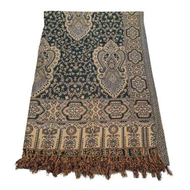 Imagem de Pashmina Estampada 100% Viscose Verde Escuro 70Cmx200Cm