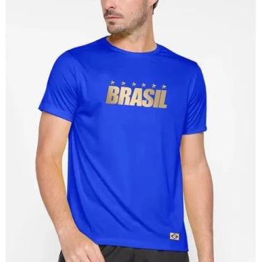 Imagem de Camiseta Camisa Algodão Feminina Masculina Adulto do Brasil Copa MD1 -