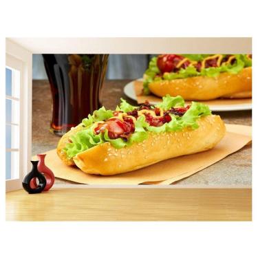 Imagem de Papel De Parede Alimento Dogão Cachorro Quente 3,5M Al466