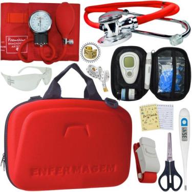 Imagem de Kit Enfermagem Maleta Completo Super Luxo + Monitor Glicose - Love Sau