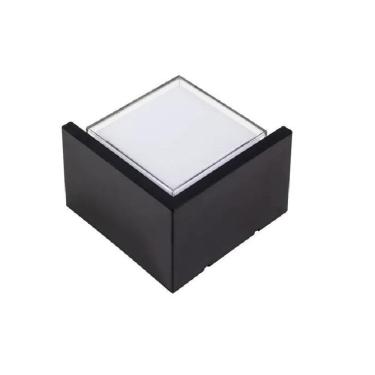 Imagem de Arandela Iglu Preta Quadrada 13X13Cm 8W 3000K Ip65 Preta