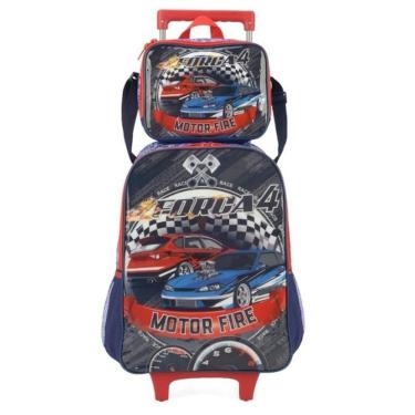 Imagem de Kit Mochila De Rodinhas + Lancheira Luxcel Força 4