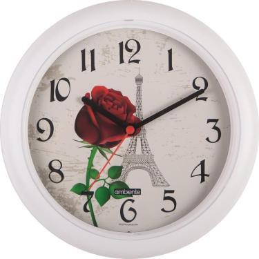 Imagem de Relógio Parede Ambiente Ref: 198300-021 Branco Torre Eiffel