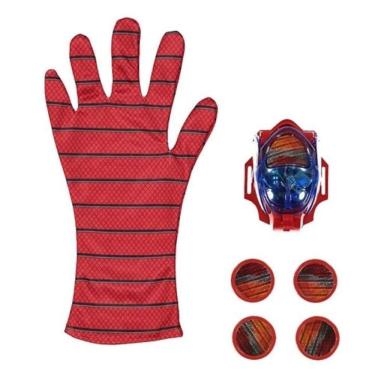 Imagem de Luva Homem Aranha Lança Discos Brinquedo Spider Man
