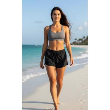 Imagem de Shorts Feminino Esportivo Saída de Praia Piscina em Tactel - Sevile, P