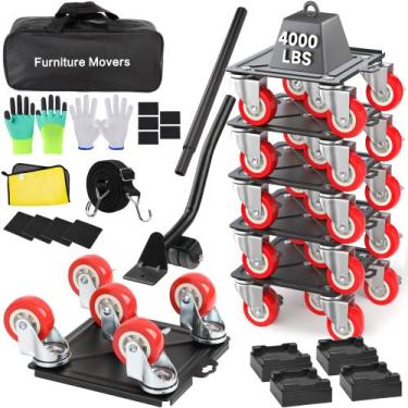 Imagem de Móveis Dolly weswink Heavy Duty com 5 rodas, capacidade de 1800 kg