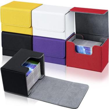 Imagem de Caixa de armazenamento de baralho de cartas Yookeer Leather, pacote co