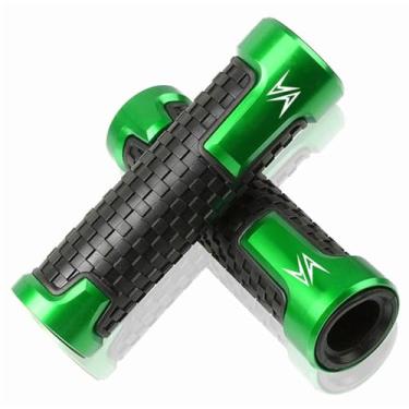 Imagem de LQMY Punhos de guidão universais de 22 mm para Kawasaki Ninja 250 400 650R Z400 Z650 Z750 Z800 Z900 Z1000 ZX-6R ZX-10R Versys 650 1000 2000-2024 (verde)