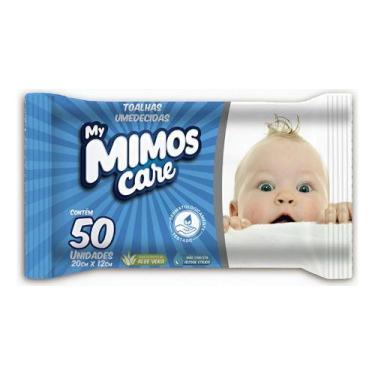 Imagem de Toalha Lenço Umedecido My Mimos Care 50 Toalhinhas Azul