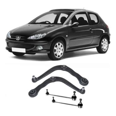 Imagem de 02 Bandejas + 02 Bieletas Novas Peugeot 206 Dianteira