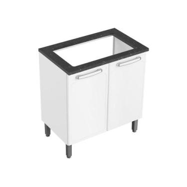 Imagem de Balcão de Aço para Cooktop 2 Portas Evidence Bertolini, Branco