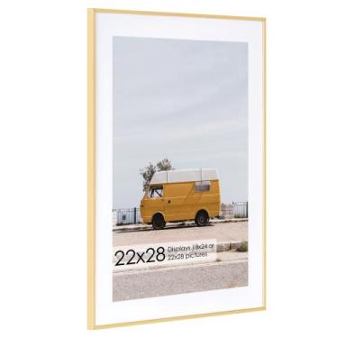 Imagem de Porta-retratos Fun Memories 22x28 cm com 18x24 cm em ouro fosco
