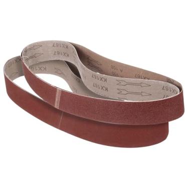 Imagem de CoCud 5 correias de lixamento de 68 cm, 5 peças de correias afiadoras de facas de óxido de alumínio de 60/80/120/240/320 gramas, afiação de trabalho para lixadeira de cinto, ferramenta de entalhe de