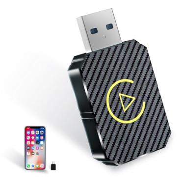 Imagem de Adaptador automotivo sem fio CarPlay Android – Converta com fio para sem fio em segundos, design compacto com cabo de extensão USB, conexão estável e latência quase zero para veículos 2020+ [Lista de