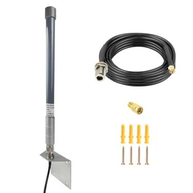 Imagem de Antena externa 4G LTE para montagem na parede à prova d'água com cabo macho SMA adaptador RPSMA compatível com T-Mobile Verizon ATT Sprint Router Trail Camera Gateway Modem Celular Home Internet