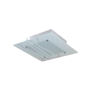 Imagem de Lustre Plafon Para Sala Cozinha Banheiro Quarto 30 cm x 30 cm (Ondas Brancas)