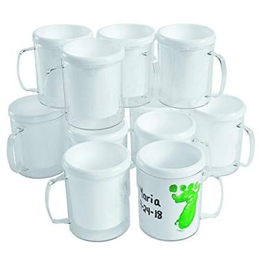 Imagem de Colorations Crie suas próprias canecas, ótimo projeto de artesanato para crianças, crie uma lembrança, 12 canecas, presente ideal para o dia das mães ou dia dos pais, aniversário ou feriado, CanBbe