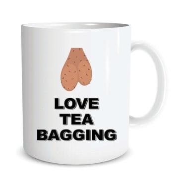 Imagem de Caneca de café em cerâmica 'Love Tea Bagging' 350 ml branca - yiweisai
