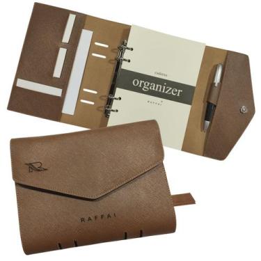 Imagem de Caderno Organizer 131-R Personalizado Raffai Couros, Caramelo