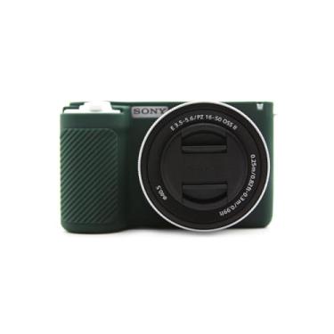 Imagem de MUZIRI KINOKOO Capa De Silicone Compatível Com Câmera Digital Sony Zve10 Ii/Zv-E10 Ii, Protetora Borracha Macia Para Zv-E10 Zv E10 - Antiderrapante E Antirriscos, Aderência Aprimorada À Verde Escuro