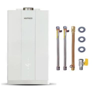 Imagem de Aquecedor De Água A Gás Komeco Ko 21 Wh Home 21 Litros GN Com Kit Liga