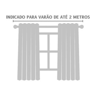 Imagem de Cortina Blecaute Tecido Corta Luz 2,80X2,30 Ilhós Cromado - Lm Detona