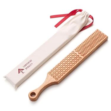 Imagem de Tábua de massa e manteiga de madeira exótica sólida premium – Máquina de massa de madeira feita à mão para nhoque, Cavatelli e Garganelli – Utensílios de cozinha com padrão de manteiga (Gleditsia