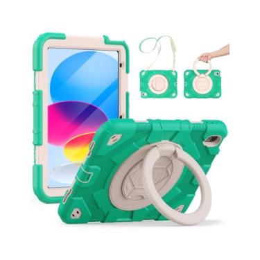 Imagem de SCSVPN Capa infantil para iPad (A16) 11ª/10ª geração 28.7 cm 2025/10 polegadas 2022, capa de silicone resistente à prova de choque do Homem-Aranha com suporte para lápis, suporte giratório e alça