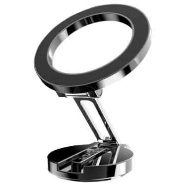 Imagem de Suporte Magnético Telemóvel,Acessório Auto Dobrável e Ajustável com Rotação 360° | Suporte para Telemóvel no | Para Tablier Viagens Entretenimento Navegação Comutação