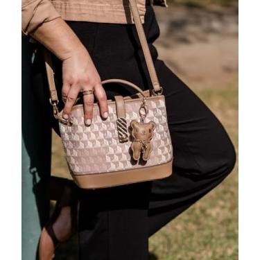 Imagem de Bolsa Elegância Urbana Monograma tridimensional Chenson - Vinho 3485424