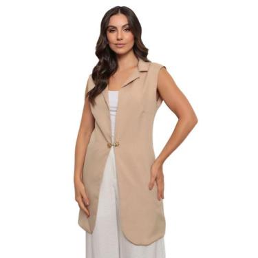Imagem de Jaleco Colete Feminino Alexandra Bege - gardenia jalecos, P