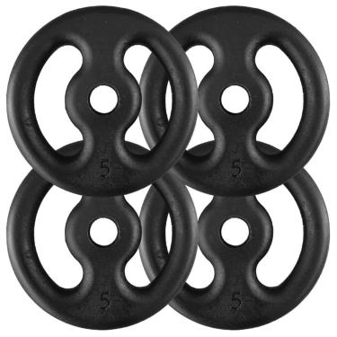 Imagem de Kit com 04 Anilhas de Ferro Fundido de 5Kg-Unissex