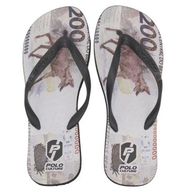 Imagem de Chinelo de Dedo Masculino Borracha Estampa Dinheiro Praia-Masculino