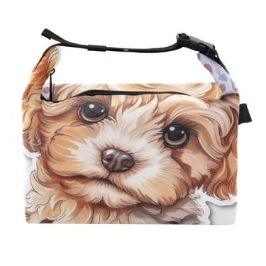 Imagem de TSENQUE Lancheira fofa para cachorro, poodle, para mulheres, portátil, lancheira para trabalho, bolsa térmica fofa para adultos