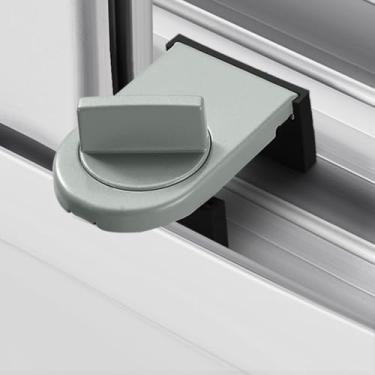 Imagem de Fechadura de porta deslizante, janela deslizante ajustável e cunha de trava de segurança, melhora a segurança doméstica, adequada para fechaduras de porta de vidro e fechaduras de janela