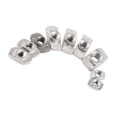 Imagem de Generic Fixador Resistente à Ferrugem da Porca da Cabeça do Martelo do Aço Carbono de 50 Pces para o Entalhe T Perfil de Alumínio (Padrão europeu tipo 20-M5*10 * 6)