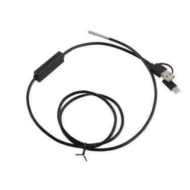 Imagem de Cryfokt Endoscópio Impermeável de Alta Definição de 3,9 Mm Com Câmera 1280x720 para Tipo C, 6 Luzes LED para Inspeção de Tubulação de Pia de água (Cabo macio de 1 metro)