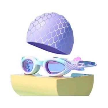 Imagem de Óculos De Natação E Touca De Silicone Impermeáveis E Antiembaçantes Pa