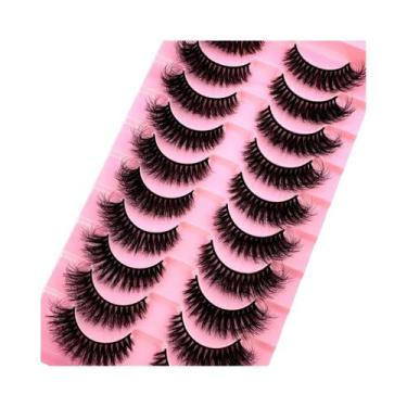 Imagem de Cílios Postiços Dramáticos Naturais 5D De Longa Duração 10 Pares Exten
