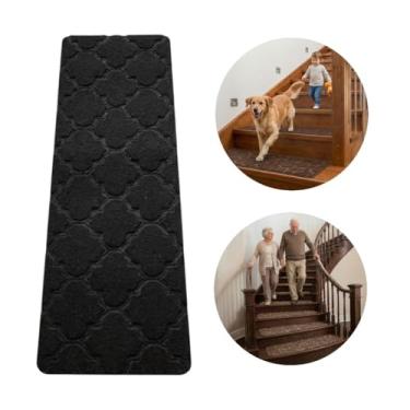 Imagem de Protetor Antiderrapante Adesivo para Degraus de Escada – Ideal para Cães, Gatos e idosos, Resistente e pratico, Preto 76×20 cm