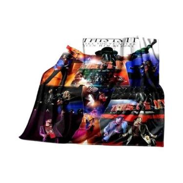 Imagem de Cobertor Super Macio Michael J-Jackson De Alta Qualidade Para Viagem, 